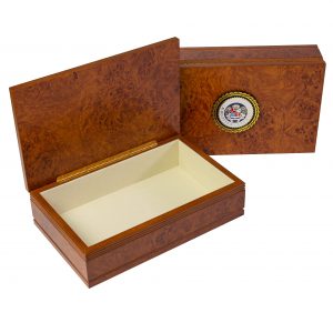 Large Burlwood Box with Assembly Seal