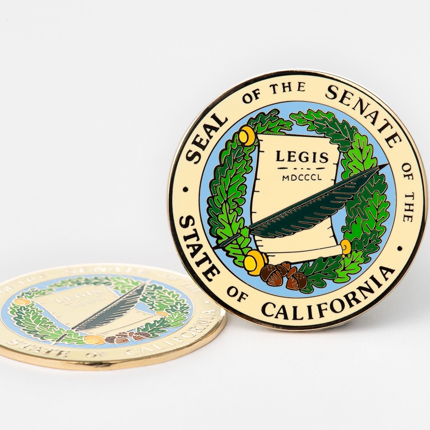 Medium Burlwood Keepsake Box with Senate Seal - Image 2