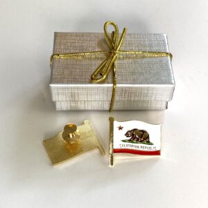 California Bear Flag Lapel Pin