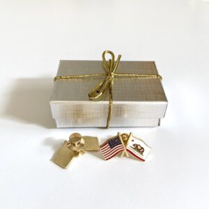 Dual Flag Lapel Pin