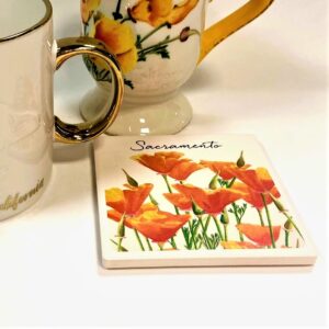 Sacramento Poppy Coaster