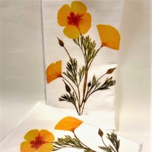 Golden Poppy Tea Towel