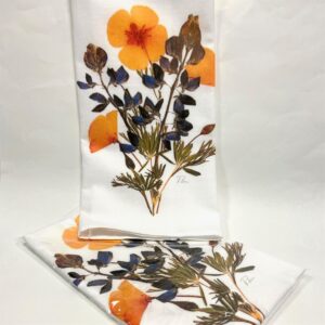 Poppy and Lupine Tea Towel