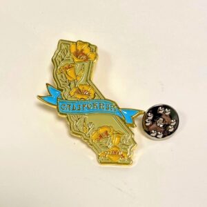 California with Poppies Lapel Pin