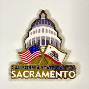 California Capitol Dual Flag Magnet