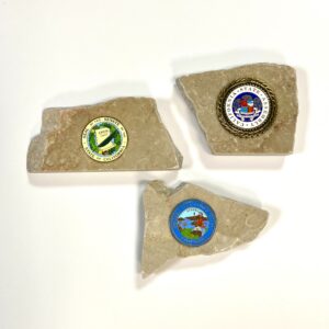 Historical Marble Artifact with Senate Seal