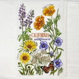 California Wildflowers Tea Towel